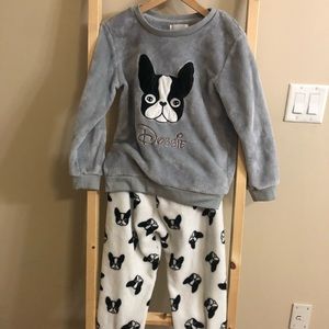 Dog fluffy warm winter on pajamas set